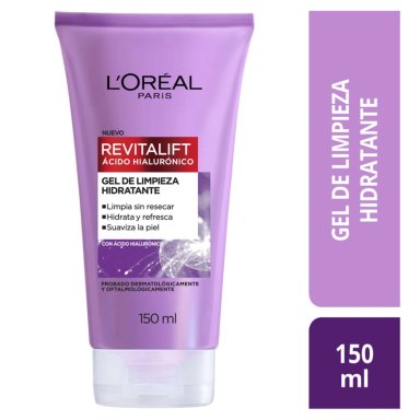 GEL LIMPIADOR LOREAL PARIS HIDRATANTE ÁCIDO HIALURÓNICO 150ML - 1