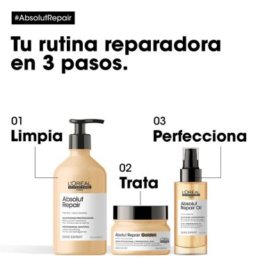 SHAMPOO LOREAL PROFESSIONNEL XL PROFESSIONNEL ABSOLUT REPAIR CABELLO DAÑADO 500 ML - 6