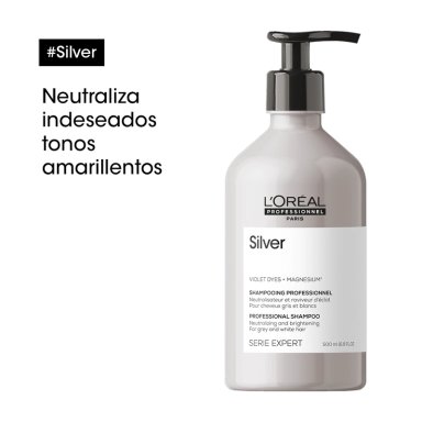 SHAMPOO PARA CABELLOS BLANCOS O GRISES SILVER 500ML - 2