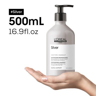 SHAMPOO PARA CABELLOS BLANCOS O GRISES SILVER 500ML - 6