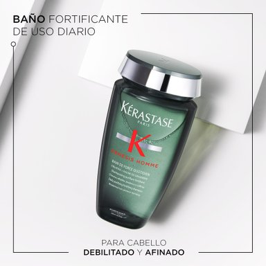 SHAMPOO PURIFICADOR Y FORTIFICANTE PARA CABELLOS DEBILITADOS CON TENDENCIA A LA CAÍDA GENESIS HOMME BAIN FORCE 250ML - 2