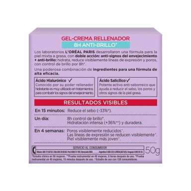CREMA FACIAL LOREAL PARIS GE SKIN CARE REVITALIFT ÁCIDO HIALURÓNICO Y ÁCIDO SALICÍLICO 50 ML - 5