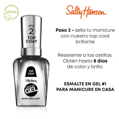 ESMALTE SALLY HANSEN TOPMG 14.7 ML MIRACLE GEL TOP COAT BRILLO - 3