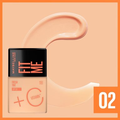 BASE MAYBELLINE NY FIT ME FRESH TINT 02 SPF50 30ML - 3
