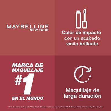 LABIAL LÍQUIDO MAYBELLINE NY VINYL INK NUDES PEPPY - 6