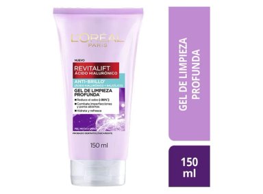 GEL LIMPIADOR ROSTRO Y CUELLO L'ORÉAL REVITALIFT CON ÁCIDO HIALURÓNICO 150 ML - 1