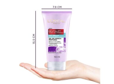 GEL LIMPIADOR ROSTRO Y CUELLO L'ORÉAL REVITALIFT CON ÁCIDO HIALURÓNICO 150 ML - 7