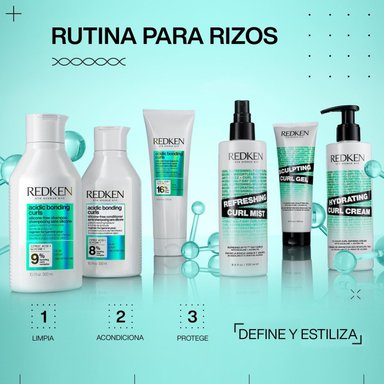 TRATAMIENTO SIN ENJUAGUE SIN SILICONA PARA CABELLO RIZADO ACIDIC BONDING CURLS 250ML - 8