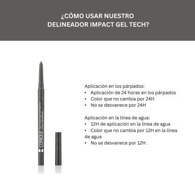 DELINEADOR DE OJOS CLINIQUE HIGH IMPACT GEL TECH EYELINER EN EL TONO POLISHED PEWTER - 2