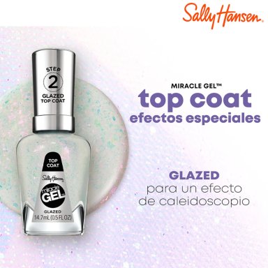 ESMALTE DE UÑAS SALLY HANSEN MIRACLE GEL TOP COAT GLAZED 14.7ML - 4