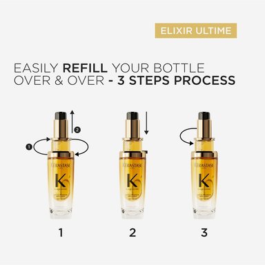 RECARGA ACEITE CAPILAR ELIXIR ULTIME 75ML PARA BRILLO - 3
