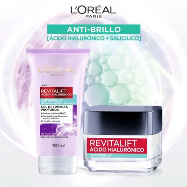PACK L'ORÉAL CREMA GEL HUMECTANTE + GEL LIMPIADOR - 6