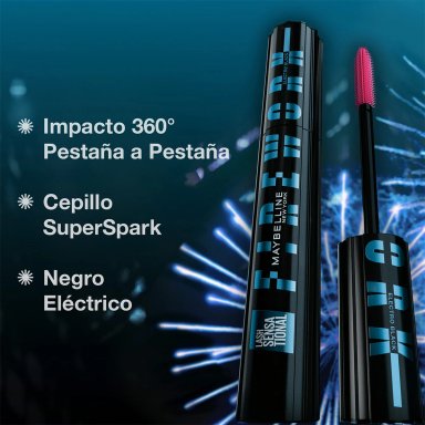 MÁSCARA DE PESTAÑAS MAYBELLINE FIREWORK ELECTRO BLACK - 4