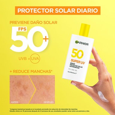 PROTECTOR SOLAR FACIAL GARNIER SUPER UV SPF 50 40ML - 10