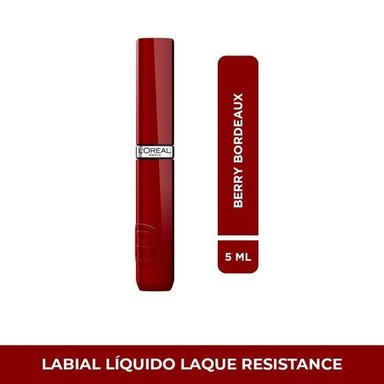 LABIAL L'ORÉAL PARIS INFALLIBLE LAQUE RESISTANCE BERRY BORDEAUX - 1