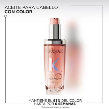 SET KERASTASE CHROMA ABSOLU: ACEITE 75ML + REFILL 75ML PARA CABELLO CON COLOR - 4