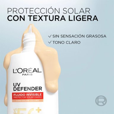 PROTECTOR SOLAR LOREAL UV DEFENDER FLUIDO INVISIBLE CLARO 40 GR - 8