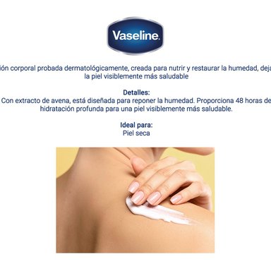 CREMA CORPORAL VASELINE NOURISHING MOISTURE 295 ML - 7