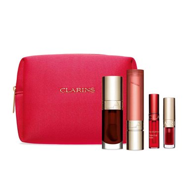 SET CLARINS LIP ESSENTIALS: LIP COMFORT OIL 7 ML + LIP OIL BALM 2.9 GR + MINIS - 2