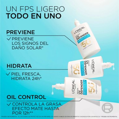 PROTECTOR SOLAR UV DEFENDER AQUA FUSION LOREAL PARIS - 7