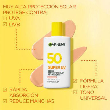 PROTECTOR SOLAR GARNIER FACIAL FLUIDO SUPER UV ANTIMANCHAS - 5
