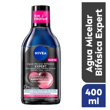 AGUA MICELAR BIFÁSICA NIVEA MICELLAIR EXPERT 400 ML - 1