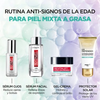PACK L'ORÉAL SÉRUM ROSTRO +CREMA GEL REVITALIFT - 9