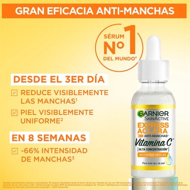 PACK GARNIER EXPRESS ACLARA CREMA FPS30 + SÉRUM 30 ML - 8