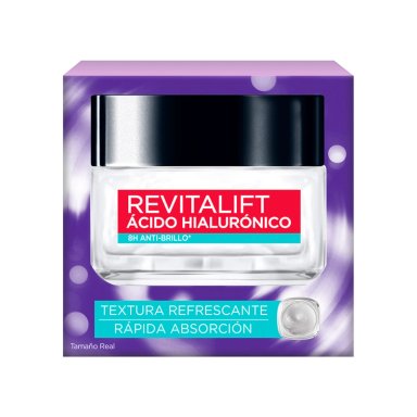 PACK L'ORÉAL PARIS CREMA GEL + GEL LIMPIADOR REVITALIFT ÁCIDO HIALURÓNICO - 3