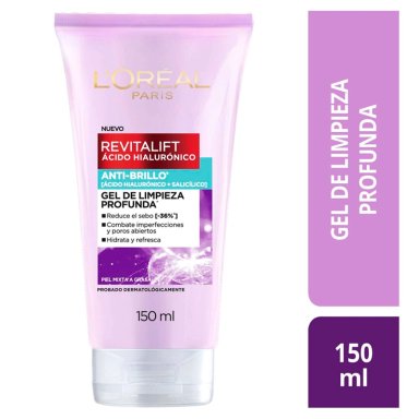PACK L'ORÉAL PARIS CREMA GEL + GEL LIMPIADOR REVITALIFT ÁCIDO HIALURÓNICO - 4