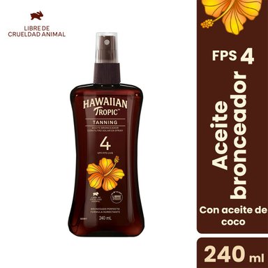 PACK HAWAIIAN TROPIC LOCIÓN CARROT SPF30+ 240 ML + ACEITE BRONCEADOR SPRAY SPF4 240 ML - 2
