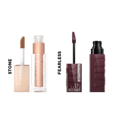 SET LIP COMBO MAYBELLINE DE NICOLE LABIAL VINYL INK FEARLESS + LABIAL LIFTER GLOSS STONE - 3