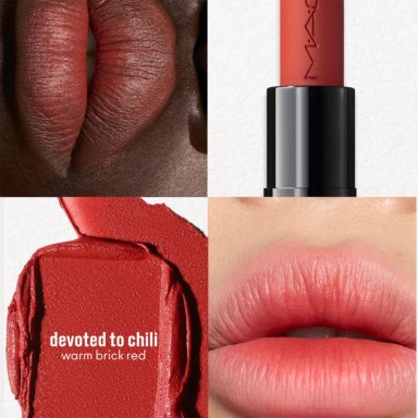 LABIAL MAC POWDER KISS HAZY MATTE  DEVOTED CHILLI - 2