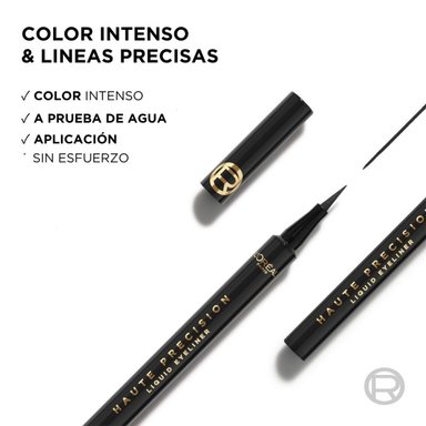DELINEADOR DE OJOS L`OREAL HAUTE PRECISION BLACK SILK 010 - 2
