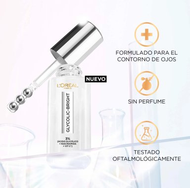 PACK L'ORÉAL SÉRUM ROSTRO + SÉRUM OJOS GLYCOLIC BRIGHT - 9