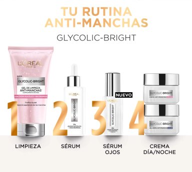 PACK L'ORÉAL SÉRUM ROSTRO + SÉRUM OJOS GLYCOLIC BRIGHT - 10
