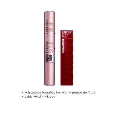 SET MAYBELLINE SKY HIGH WTP + VINYL LIPPY - 2