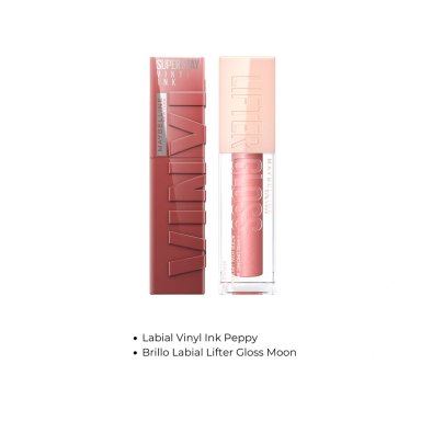 SET MAYBELLINE VINYL INK PEPPY + GLOSS MOON - 2