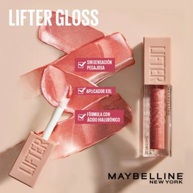 TRIO LABIALES NUDES MAYBELLINE LIFTER LINER PEAKING + TEDDY TINT 15 SKINNYDIP + LIFTER GLOSS STONE - 5