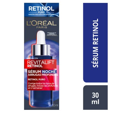 SET RUTINA RETINOL LOREAL PARIS SERUM RETINOL + CREMA DIA REVITALIFT HIALURO + LIMPIADOR RETINOL - 4