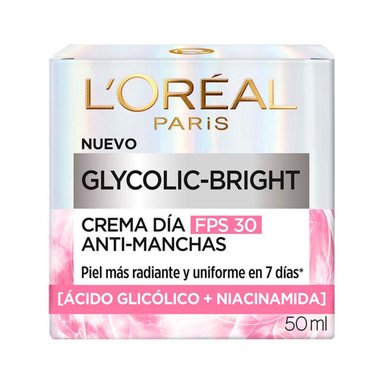 PACK TRATAMIENTO L'OREAL GLYCOLIC BRIGHT T SÉRUM ROSTRO+CREMA DÍA - 4