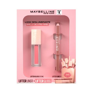 SET MAQUILLAJE MAYBELLINE LIFTER LINER ON IT + LIFTER GLOSS STONE - 1