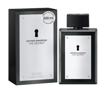 PERFUME BANDERAS FRAGANCIA MASCULINA SECRET HOMBRE EDT 200 ML - 2