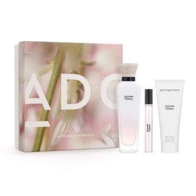 SET PERFUME ADOLFO DOMINGUEZ JAZMIN TONKA MUJER EDP 120ML + EDP 10ML + BL