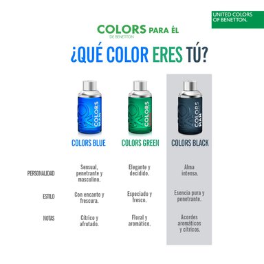 PERFUME BENETTON COLORS BLACK MAN HOMBRE EDT 200 ML - 4