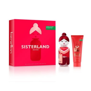 BENETTON SISTERLAND RED ROSE MUJER EDT 80ML + BL75