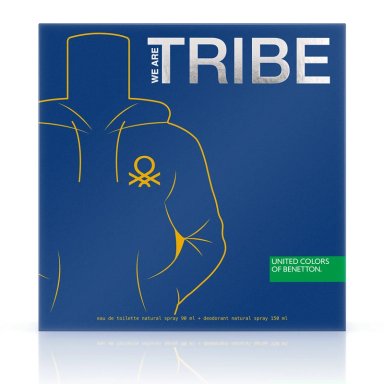 PERFUME BENETTON TRIBE HOMBRE EDT 90 ML + DESODORANTE 150 ML - 3