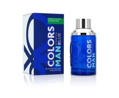SET PERFUME BENETTON COLORS BLUE COLORS MAN BLUE HOMBRE EDT 100ML + MOCHILA - 2