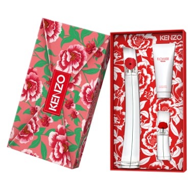 SET FLOWER BY KENZO MUJER EDP 100 ML + BODY MILK 75 ML + MINIATURA 15 ML - 3