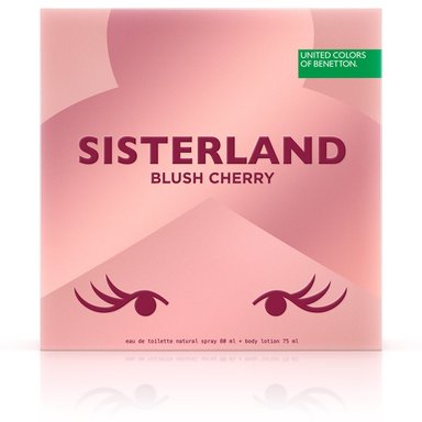 SET PERFUME BENETTON SISTERLAND BLUSH CHERRY MUJER EDP 80ML+BODY LOTION 75ML - 2